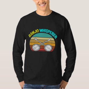 Banjo For Vintage Music Men Women Whisperer T-Shirt