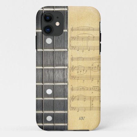 Banjo Fretboard Sheet Music Iphone 5 Case