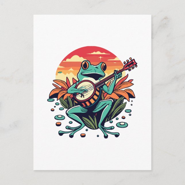 Banjo Frog Postcard (Front)