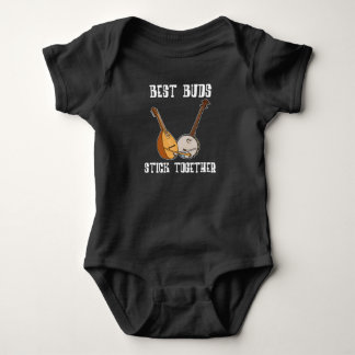 Banjo Gift Men Country Music Bluegrass Mandolin Baby Bodysuit