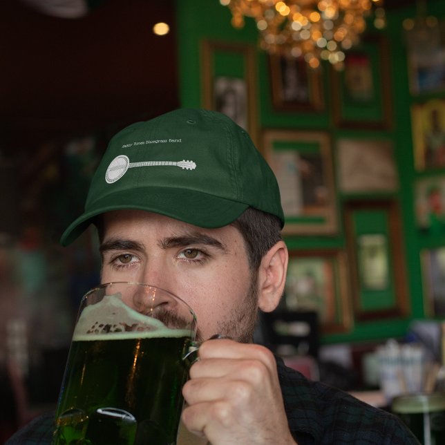 Banjo Graphic Bluegrass Themed Custom Text Hat (Creator Uploaded)