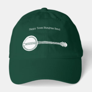 Banjo Graphic Bluegrass Themed Custom Text Hat