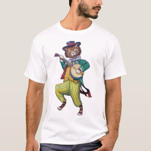 Banjo (Guitar) Player Cat, Louis Wain T-Shirt
