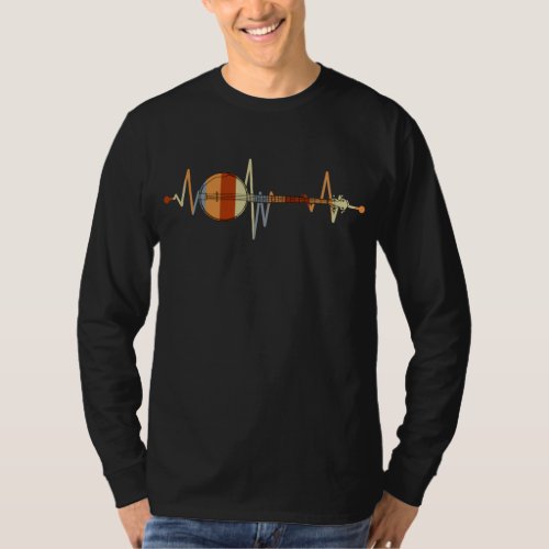 Banjo Heartbeat Bluegrass Banjoist T-Shirt