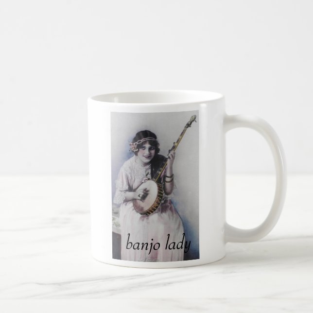 banjo lady coffee mug (Right)