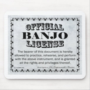 Banjo License Mouse Pad