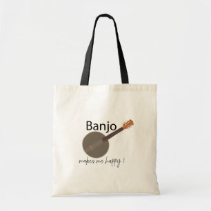 Banjo Makes Me Happy Tote Bag
