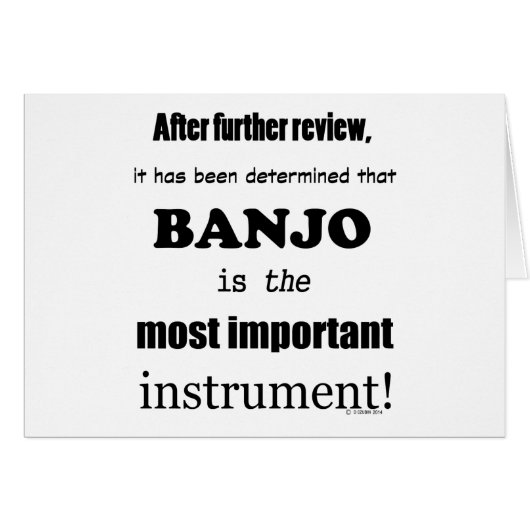 Banjo Most Important Instrument Cards (Front Horizontal)