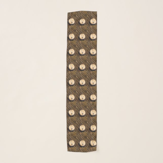 Banjo Music Abstract Pattern Chiffon Scarf (Front)