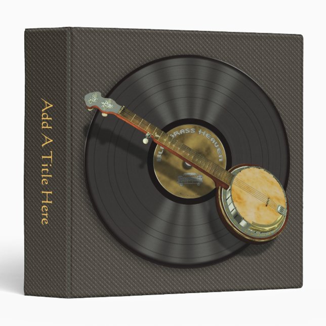 Banjo Music Design 1.5" Avery Binder (Front/Spine)