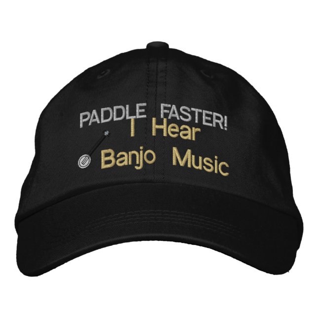 Banjo Music Embroidered Hat (Front)