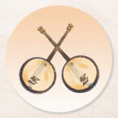 Banjo Music Instruments Paper Coasters (Front)