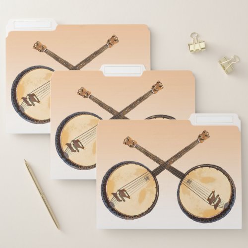 Banjo Musical Instrument File Folder Set