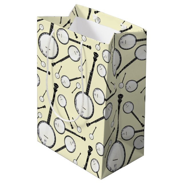 Banjo Musician Music Teacher Medium Gift Bag (Back Angled)