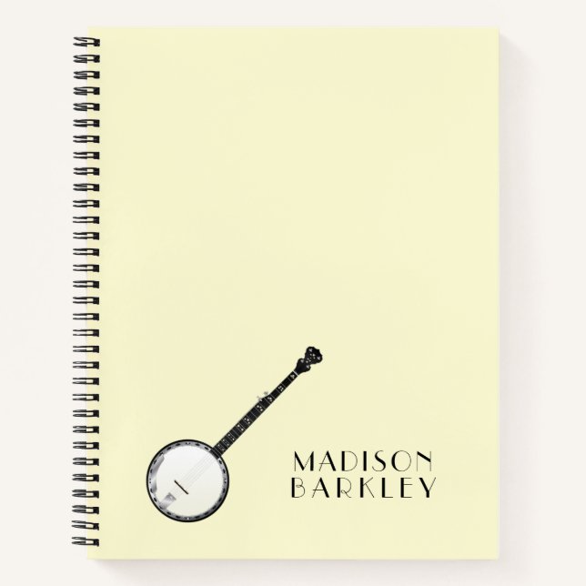 Banjo Musician Music Teacher Notebook (Front)