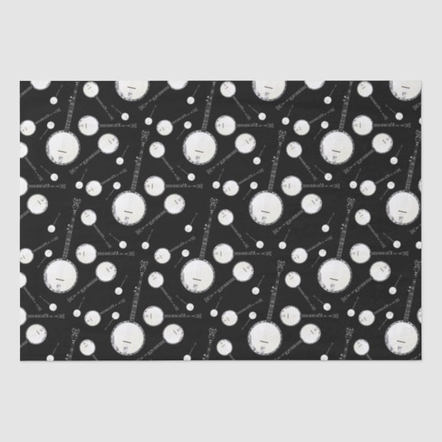 Banjo Musician Music Teacher Tissue Paper (Front)