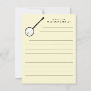 Banjo Musician Music Thank You Card