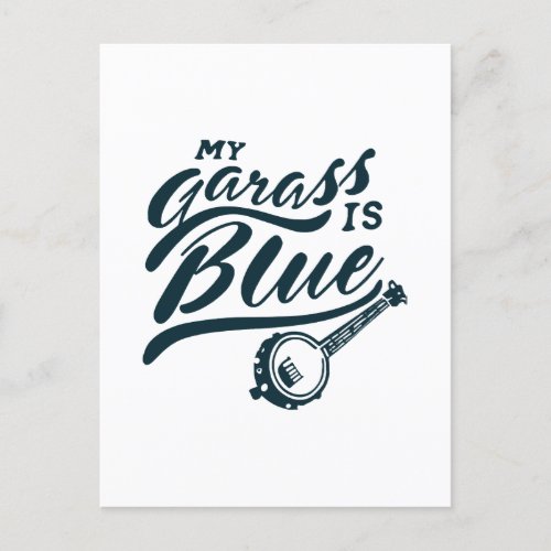 Banjo My Glass is Blue Postcard