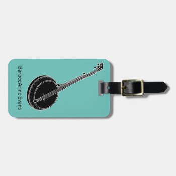 Banjo Personalize Luggage Tag by BarbeeAnne at Zazzle