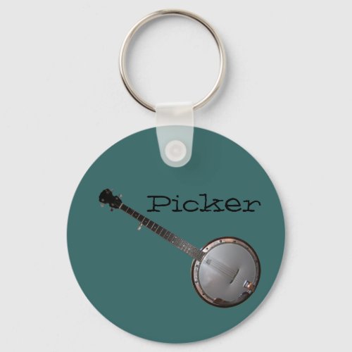 Banjo Picker Keychain