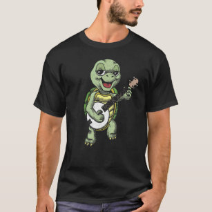 Banjo Picking Turtle Cute Terrapin Music Graphic 1 T-Shirt