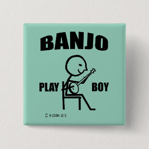 Banjo Play Boy Button