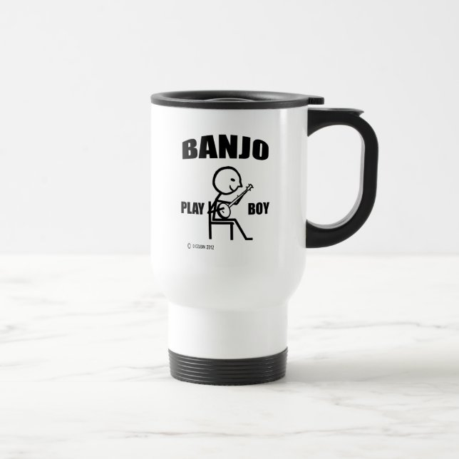 Banjo Play Girl Travel Mug (Right)