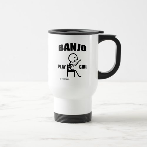 Banjo Play Girl Travel Mug