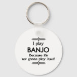 Banjo - Play Itself Funny Deco Music Keychain at Zazzle
