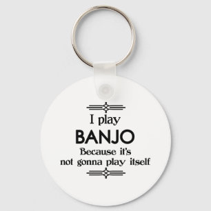 Banjo - Play Itself Funny Deco Music Keychain