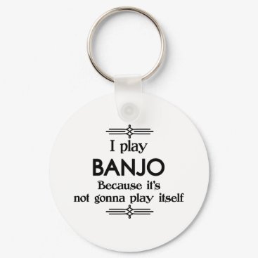 Banjo - Play Itself Funny Deco Music Keychain