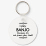 Banjo - Play Itself Funny Deco Music Keychain