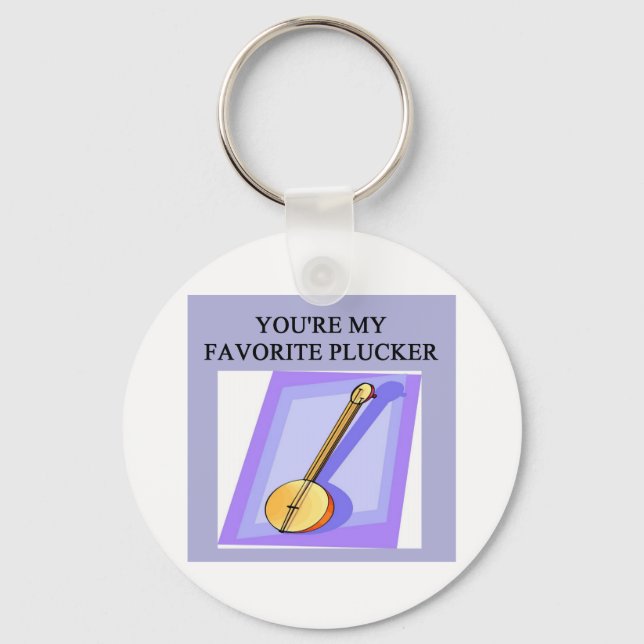 banjo player design keychain (Front)