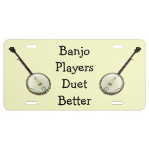 Banjo Players License Plate