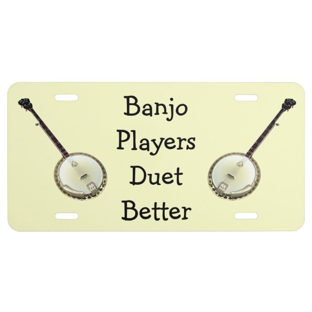 Banjo Players License Plate (Front)