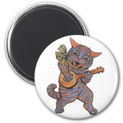 Banjo Playing Cat Magnet