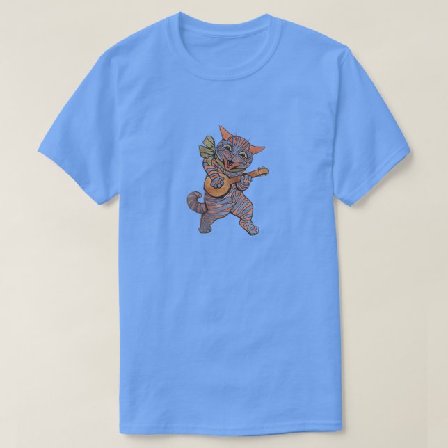 Banjo Playing Cat T-Shirt (Design Front)