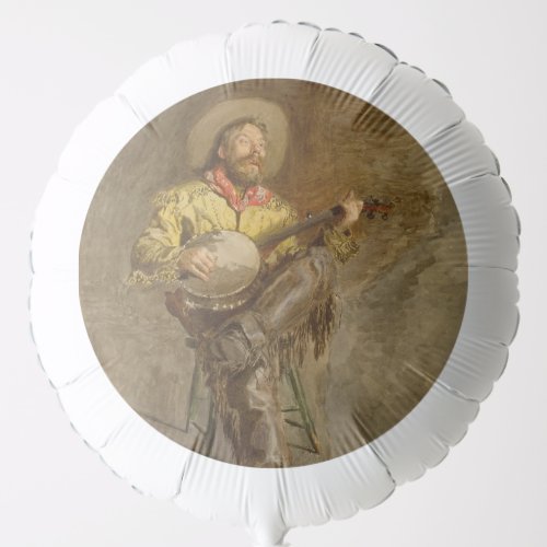 Banjo Playing Ranchero Singing Cowboy in Old West  Balloon