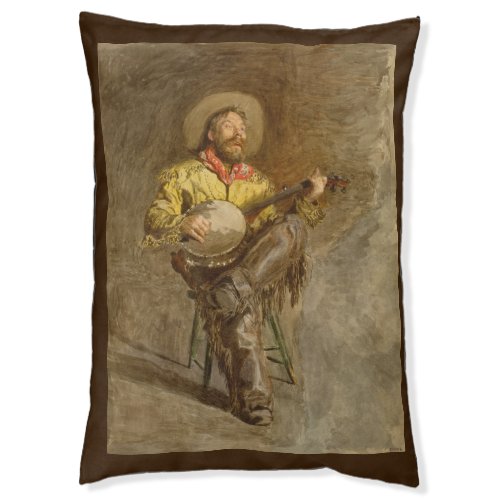 Banjo Playing Ranchero Singing Cowboy in Old West  Pet Bed