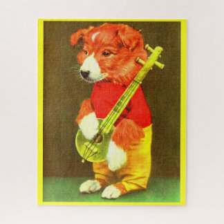 Banjo puppy jigsaw puzzle