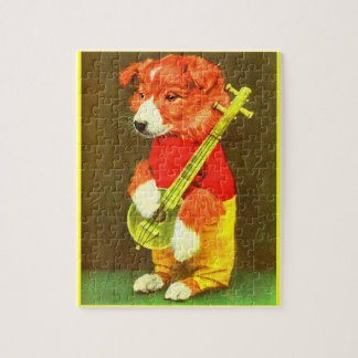 Banjo puppy jigsaw puzzle