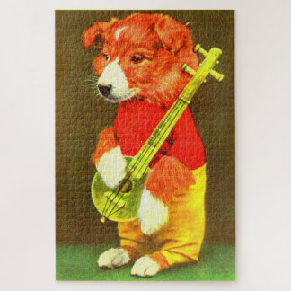 Banjo puppy jigsaw puzzle
