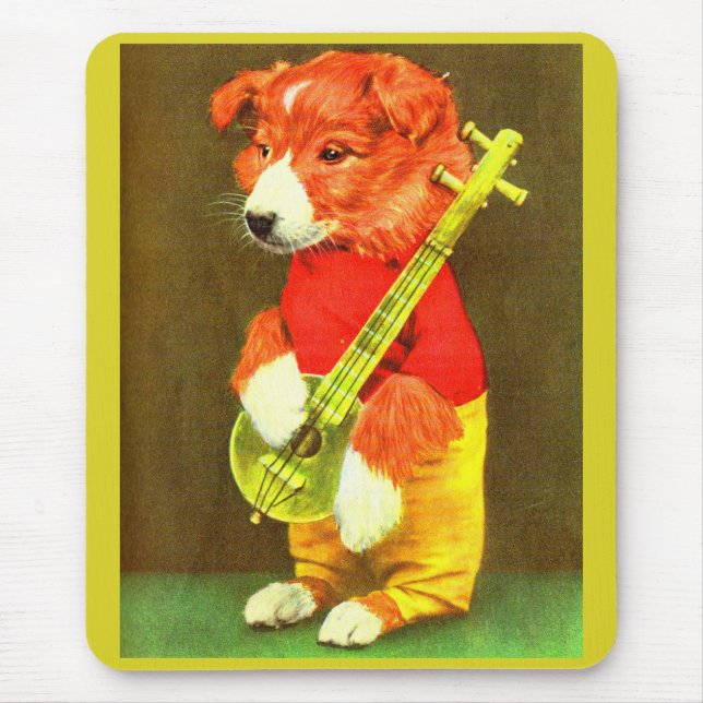 Banjo puppy mouse pad (Front)