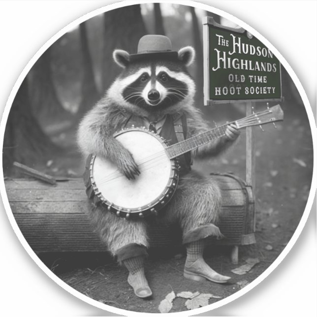 Banjo Raccoon Sticker (Front)
