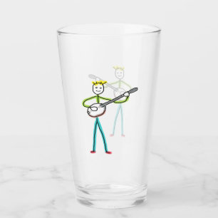 Banjo Stickman Glass
