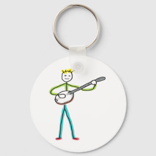 Banjo Stickman Keychain