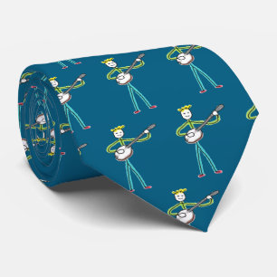 Banjo Stickman  Neck Tie