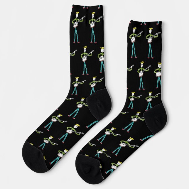 Banjo Stickman Socks (Left)