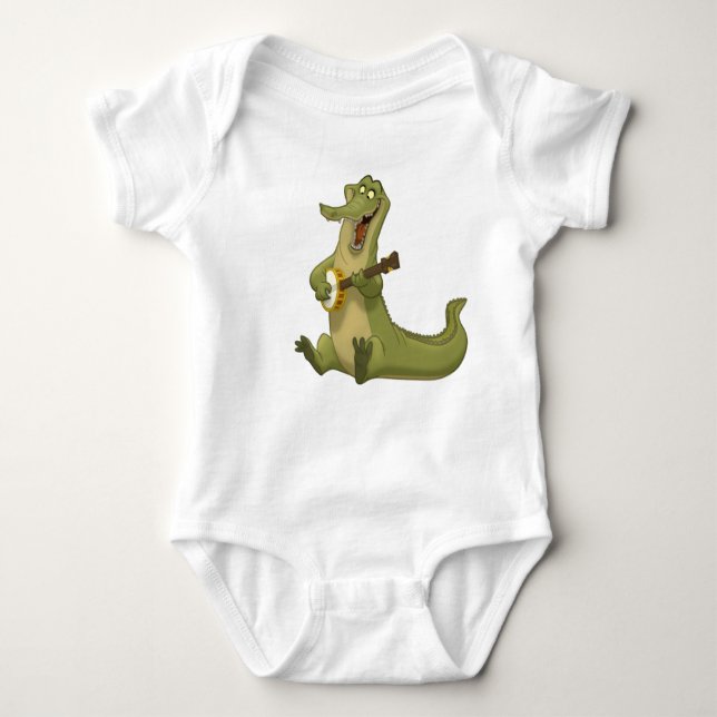 Banjo-Strummin' Gator Baby Bodysuit (Front)