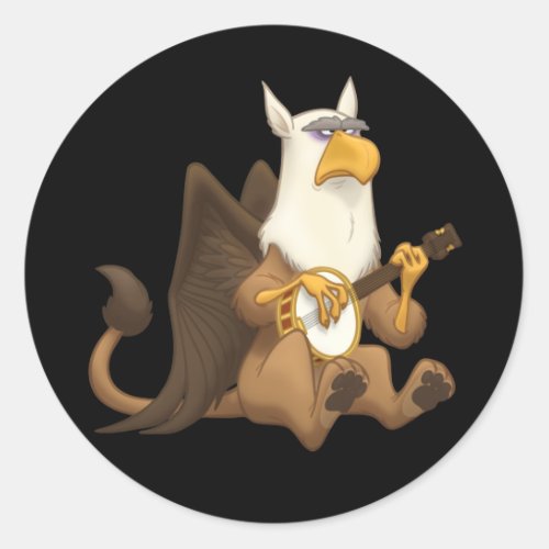 Banjo Strummin Gryphon Stickers